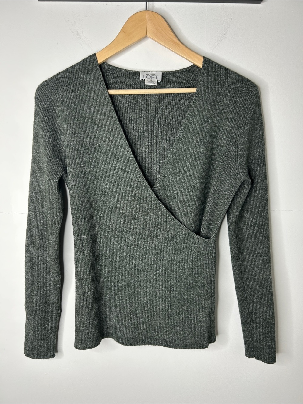 Ann Taylor Loft faux wrap sweater